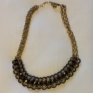 Black and Gold Statement Collar Necklace